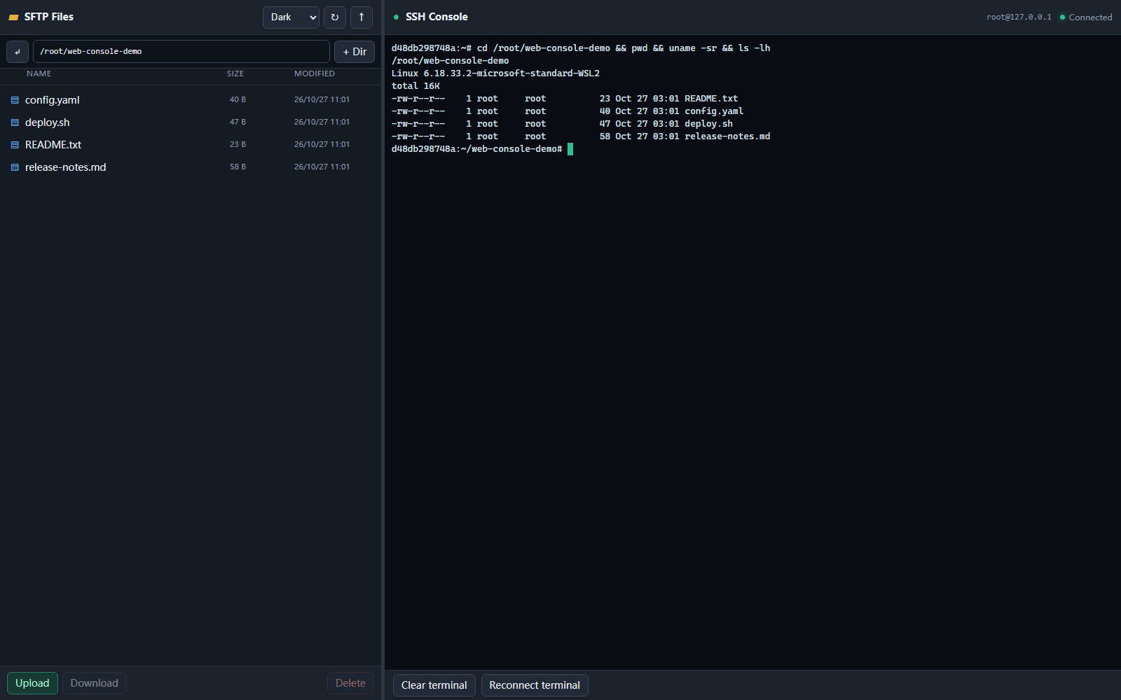 win-sshpass 的 SFTP 文件管理与 SSH 终端界面